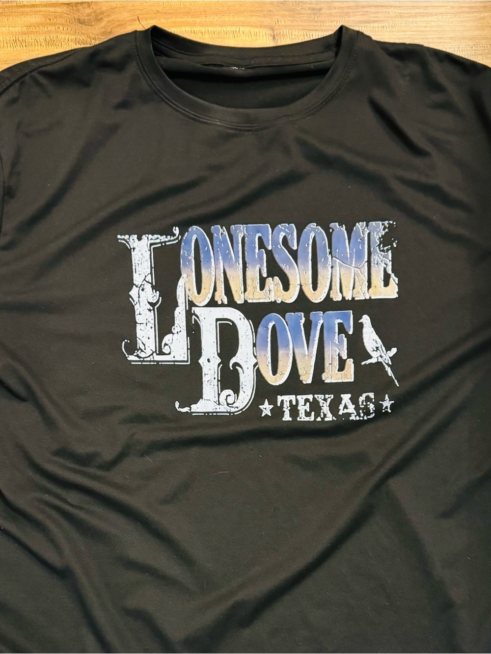Lonesome Dove Texas Graphic - Black  Dry Fit Accent Tee Size Large